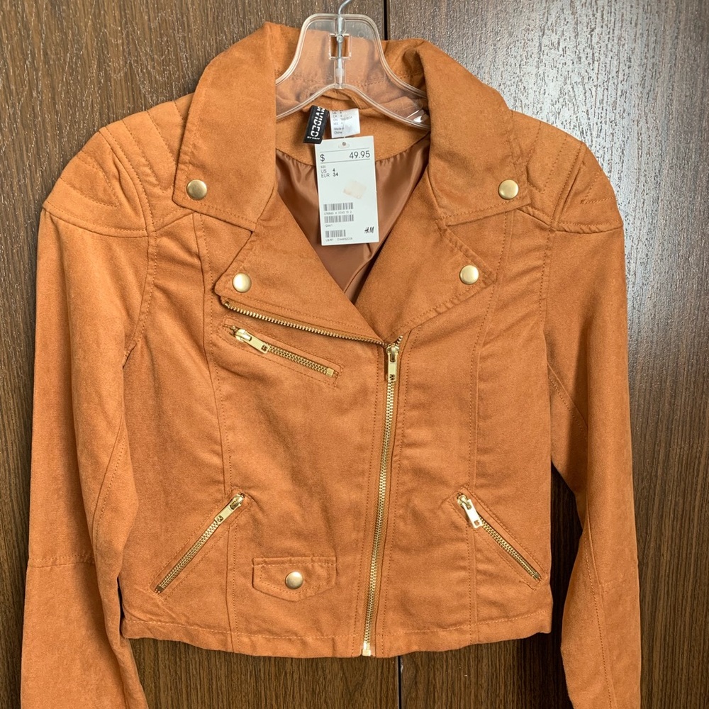 H&M Faux Suede Moto Jacket
